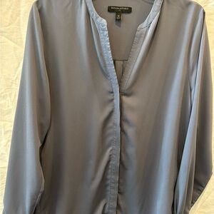 Banana Republic Light Blue V-Neck Blouse